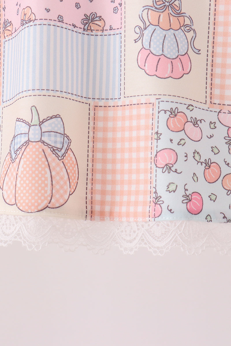 Pink pumpkin ruffle shorts set - Aaria Tees Aaria Tees