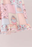 Pink pumpkin ruffle shorts set - Aaria Tees Aaria Tees