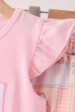 Pink pumpkin ruffle skorts set Aaria Tees