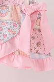 Pink pumpkin ruffle skorts set Aaria Tees