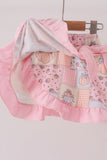 Pink pumpkin ruffle skorts set Aaria Tees
