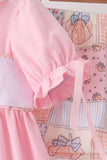 Pink pumpkin embroidery ruffle bloomer set Aaria Tees