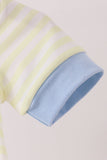 Yellow stripe pumpkin embroidery bubble Aaria Tees
