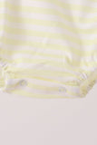 Yellow stripe pumpkin embroidery bubble Aaria Tees