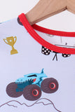 Blue Racing Car Bamboo Pajama Set - Aaria Tees Aaria Tees