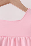 Pink nutcracker embroidery ruffle dress - Aaria Tees Aaria Tees
