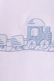 Blue train embroidery top - Aaria Tees Aaria Tees