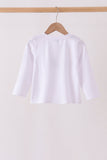 Blue train embroidery top - Aaria Tees Aaria Tees