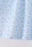 Blue bow embroidery pants set - Aaria Tees Aaria Tees