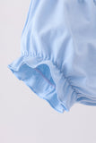 Blue bow embroidery bloomer set - Aaria Tees Aaria Tees