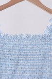 Blue floral smocked mom dress - Aaria Tees Aaria Tees