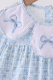 Blue bow embroidery dress - Aaria Tees Aaria Tees