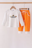Gray stripe construction vehicle embroidery jogger set - Aaria Tees Aaria Tees