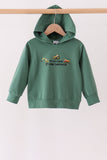 Green construction vehicle embroidery hoodie - Aaria Tees Aaria Tees