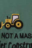 Green construction vehicle embroidery hoodie - Aaria Tees Aaria Tees