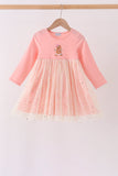 Pink gingerbread sequin tulle dress - Aaria Tees Aaria Tees