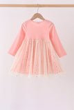 Pink gingerbread sequin tulle dress - Aaria Tees Aaria Tees