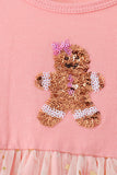 Pink gingerbread sequin tulle dress - Aaria Tees Aaria Tees
