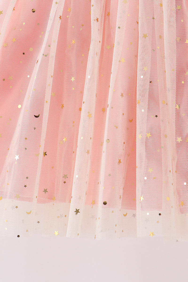 Pink gingerbread sequin tulle dress - Aaria Tees Aaria Tees