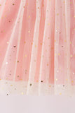 Pink gingerbread sequin tulle dress - Aaria Tees Aaria Tees