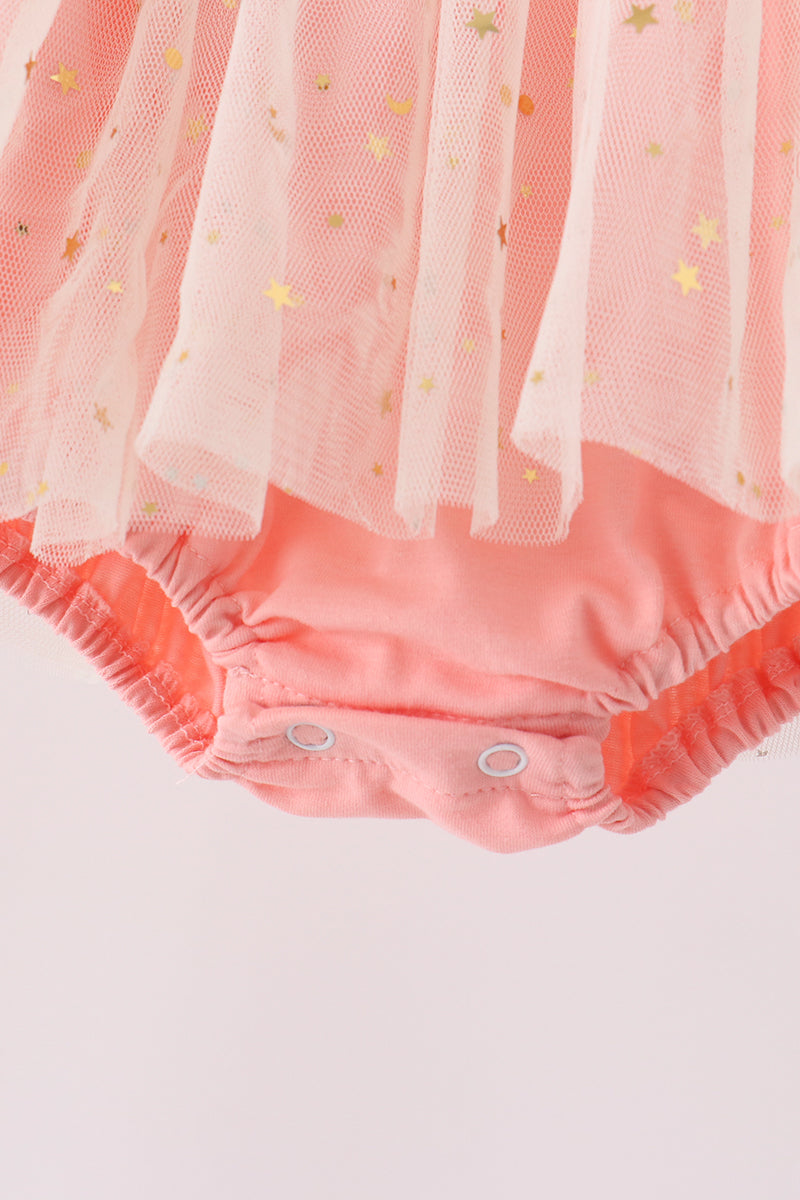 Pink gingerbread sequin tulle bubble - Aaria Tees Aaria Tees