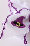 Purple witch hat embroidery crochet edge hair bow Aaria Tees