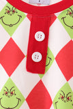 Red grinch print pajama set - Aaria Tees Aaria Tees