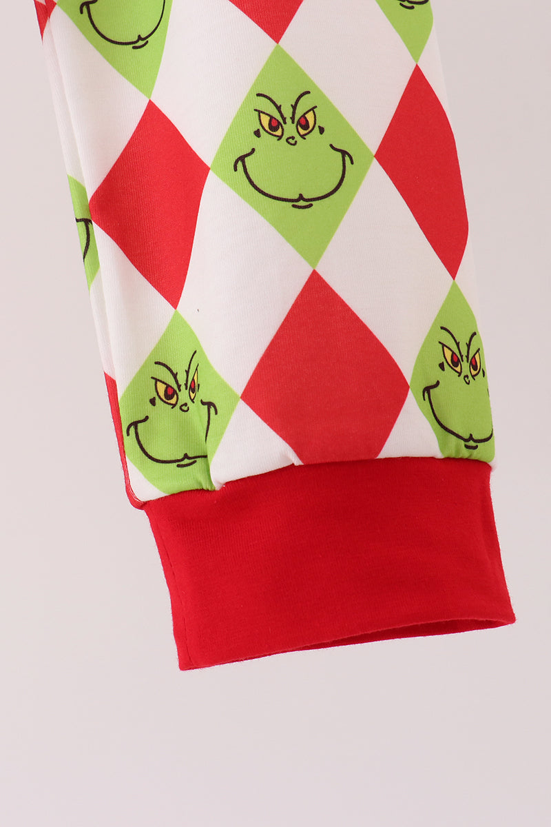 Red grinch print pajama set - Aaria Tees Aaria Tees