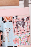 Pink Farm Animals Bamboo Pajama Set - Aaria Tees Aaria Tees