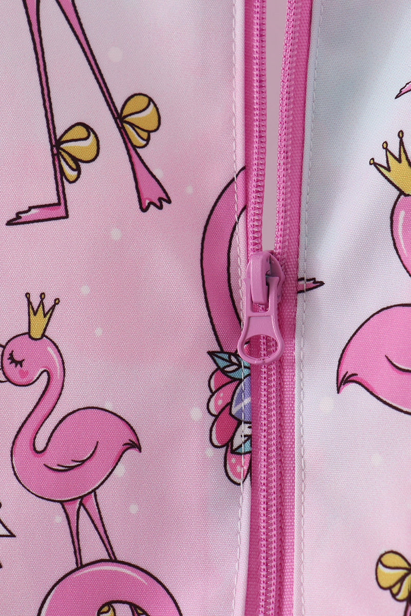 Pink Flamingo Ruffle Raincoat - Aaria Tees Aaria Tees