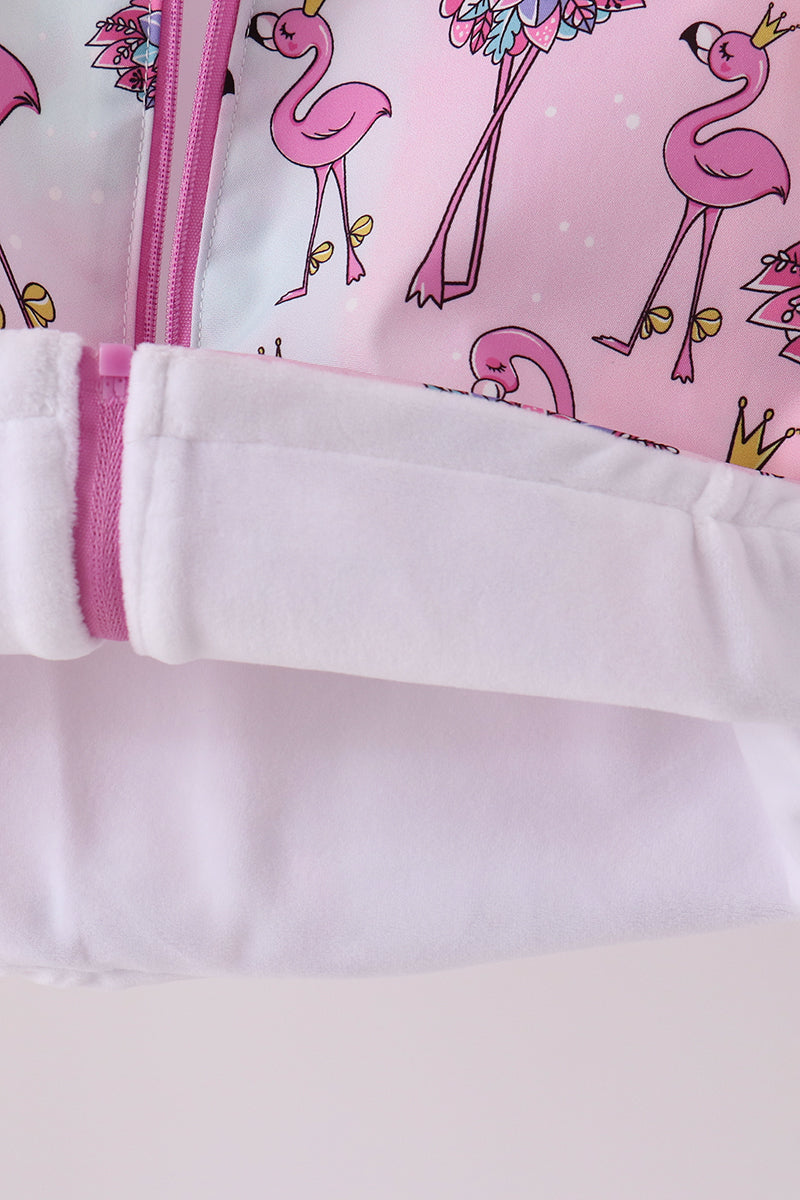 Pink Flamingo Ruffle Raincoat - Aaria Tees Aaria Tees
