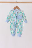 Green santa print ruffle romper - Aaria Tees Aaria Tees