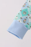 Green santa print ruffle romper - Aaria Tees Aaria Tees