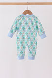 Green santa print ruffle romper - Aaria Tees Aaria Tees