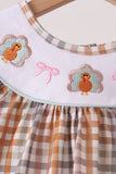 Khaki Turkey Bow Embroidery Bloomer Set Aaria Tees