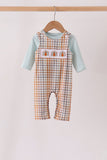 Sage Turkey Embroidery Plaid 2pc set Aaria Tees