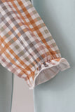 Khaki Turkey Bow Embroidery Pants Set Aaria Tees