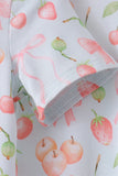 Pink bow cherry bamboo pajama set - Aaria Tees Aaria Tees