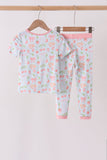 Pink bow cherry bamboo pajama set - Aaria Tees Aaria Tees