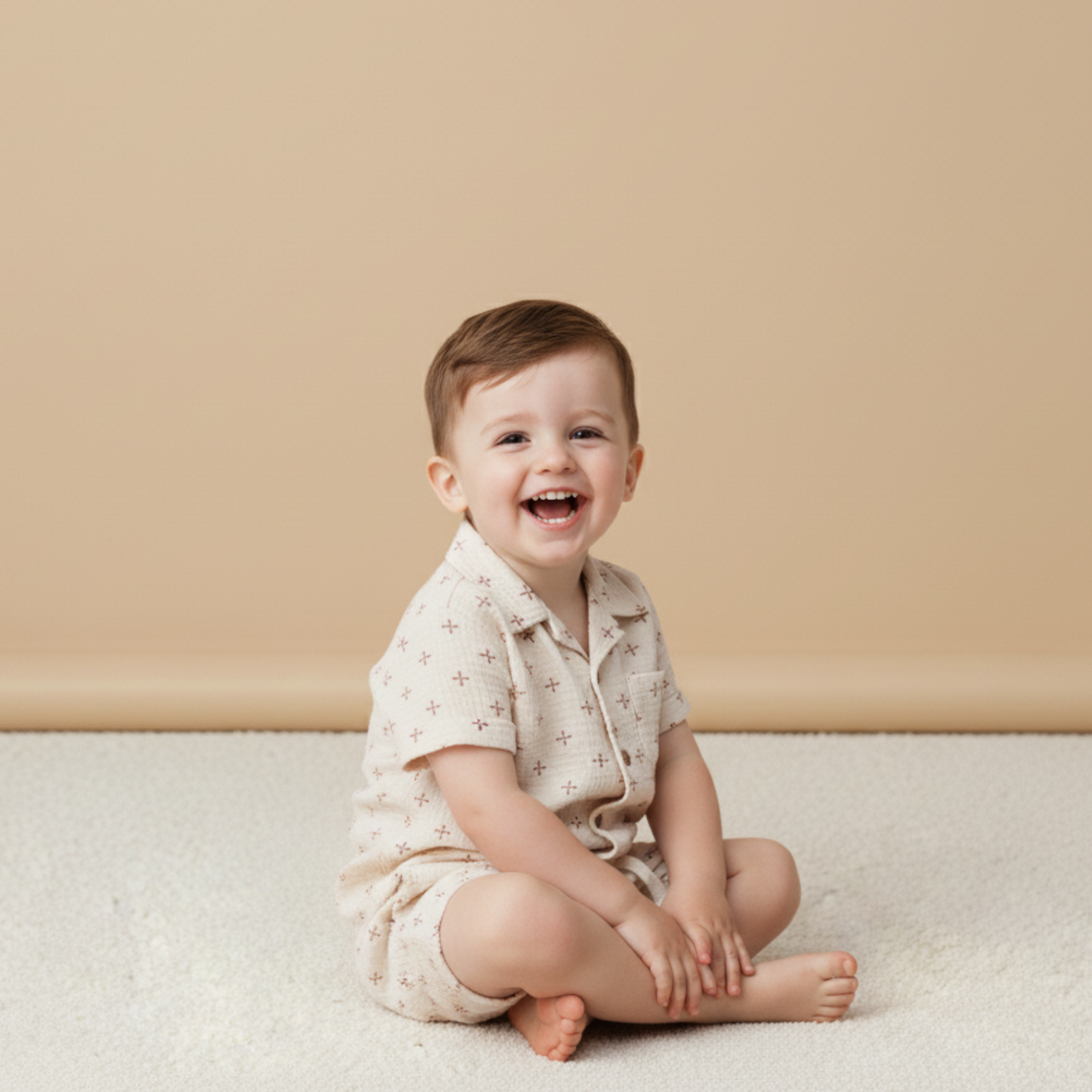 Organic Shirt & Shorts Set - Cross - Aaria Tees Aaria Tees