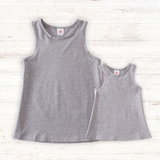 Heather grey blank basic kids teens adult tank top - Aaria Tees Aaria Tees