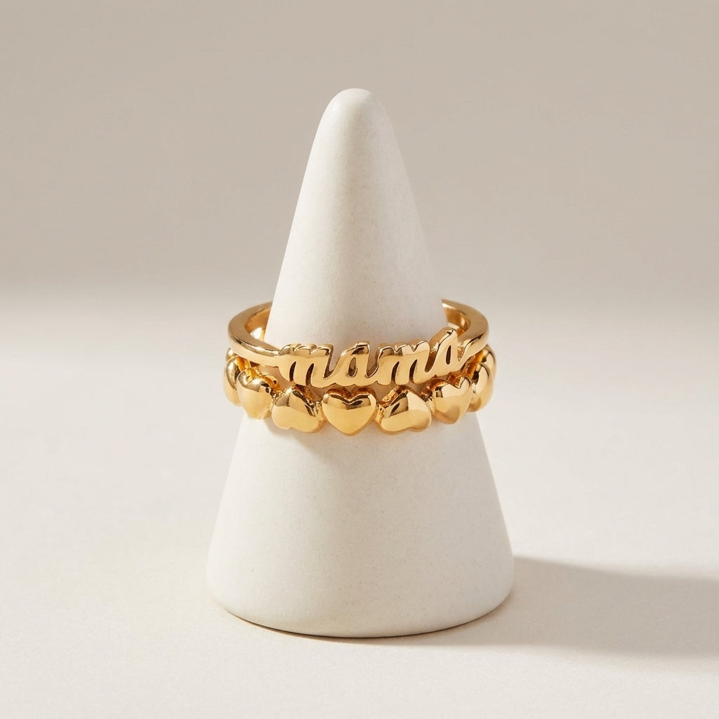 Mama Ring Set of 2 - Aaria Tees Aaria Tees