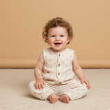 Organic Buttoned Jumpsuit - Cross - Aaria Tees Aaria Tees