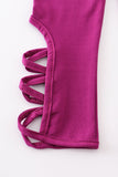 Purple hollow out legging Aaria Tees