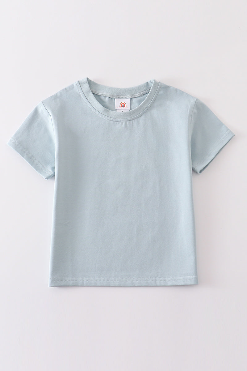 Blue blank basic t-shirt Adult Kids and baby bubble - Aaria Tees Aaria Tees