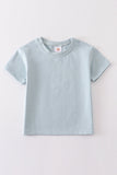 Blue blank basic t-shirt Adult Kids and baby bubble - Aaria Tees Aaria Tees