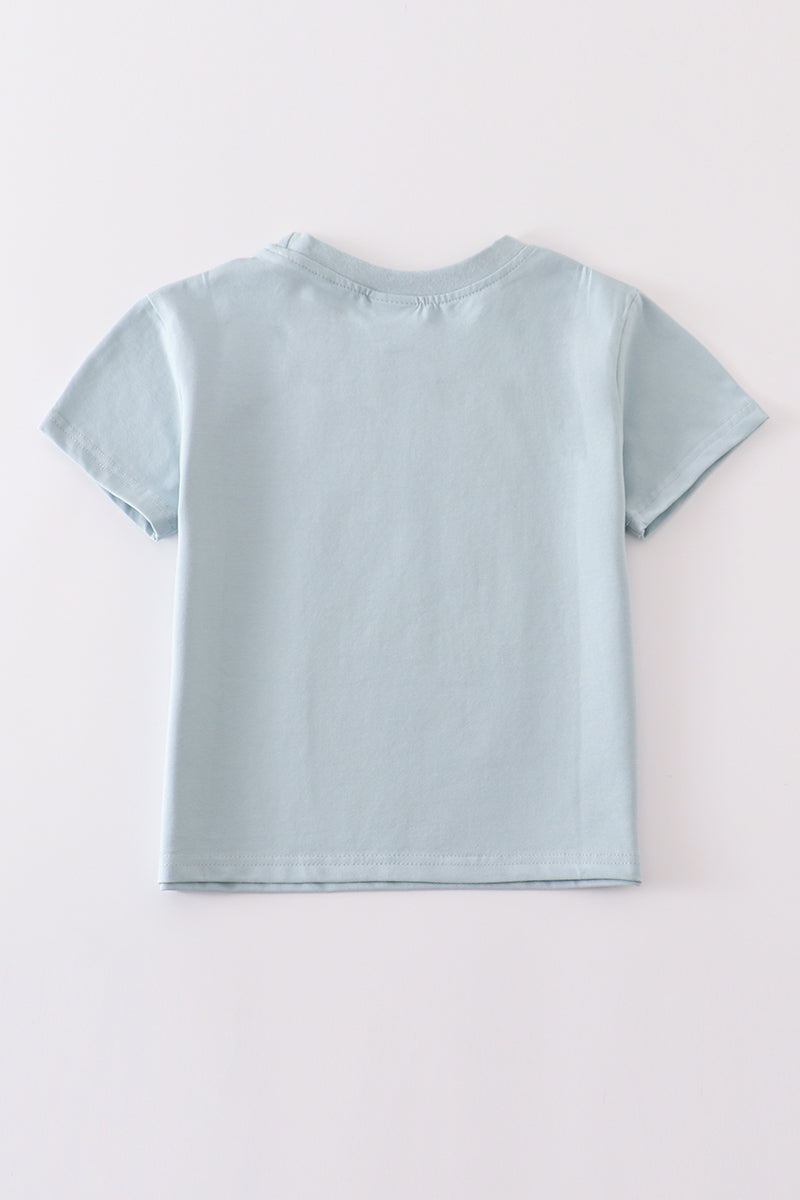 Blue blank basic t-shirt Adult Kids and baby bubble - Aaria Tees Aaria Tees