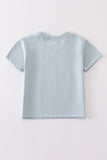 Blue blank basic t-shirt Adult Kids and baby bubble - Aaria Tees Aaria Tees