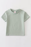 Sage blank basic t-shirt Adult Kids and baby bubble Aaria Tees