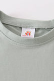 Sage blank basic t-shirt Adult Kids and baby bubble Aaria Tees